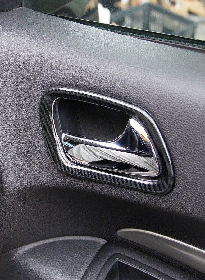 crosselec Carbon Fiber Interior Door Handle Panel Cover Trim for Dodge Durango 2011-2020 - Image 4